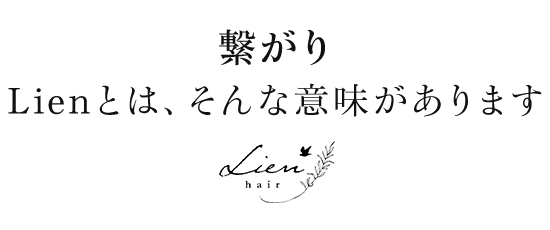 繋がり Lienとは、そんな意味があります